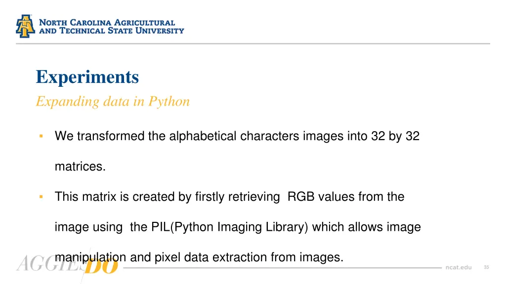 experiments expanding data in python