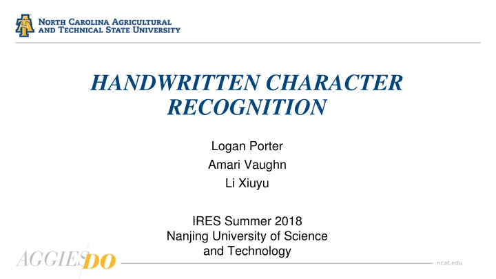 handwritten character recognition