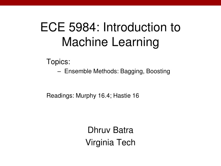 ece 5984 introduction to machine learning