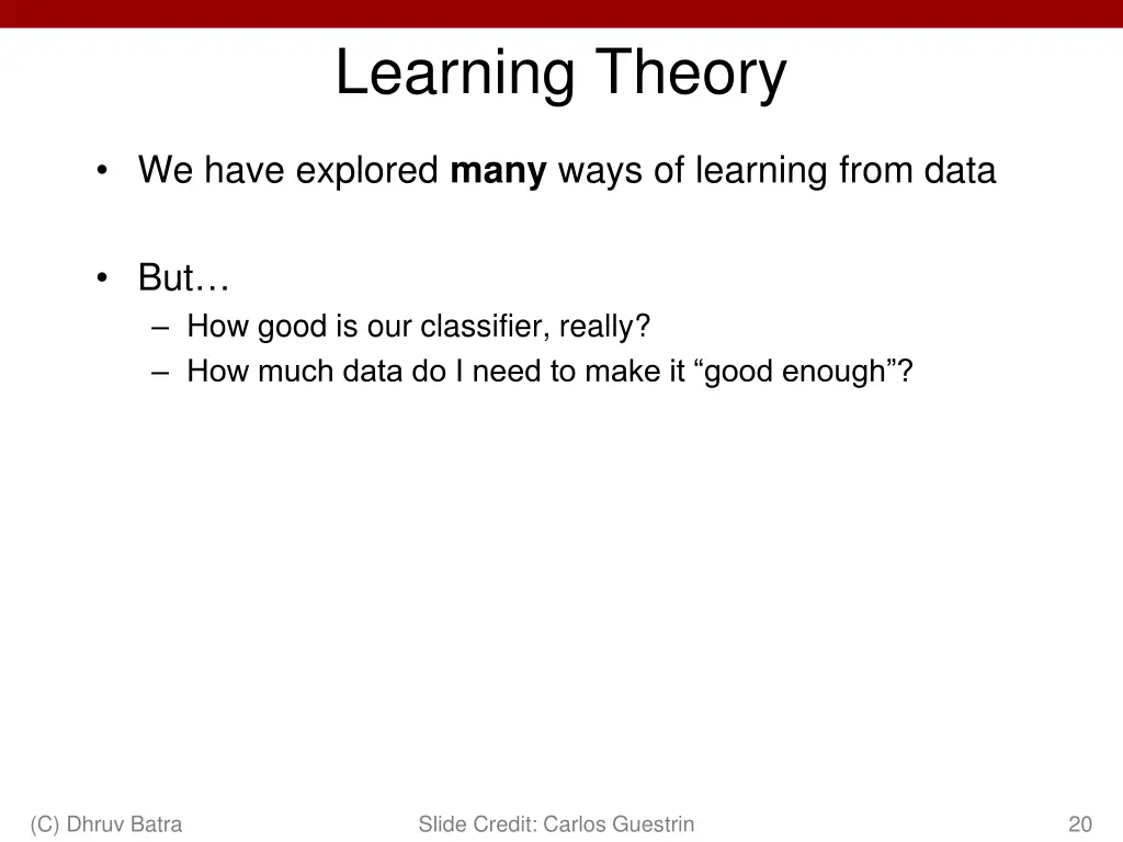 learning theory 1