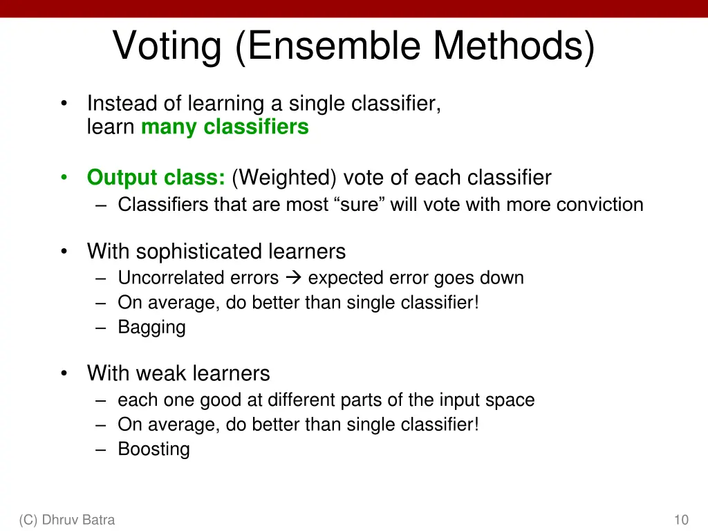 voting ensemble methods