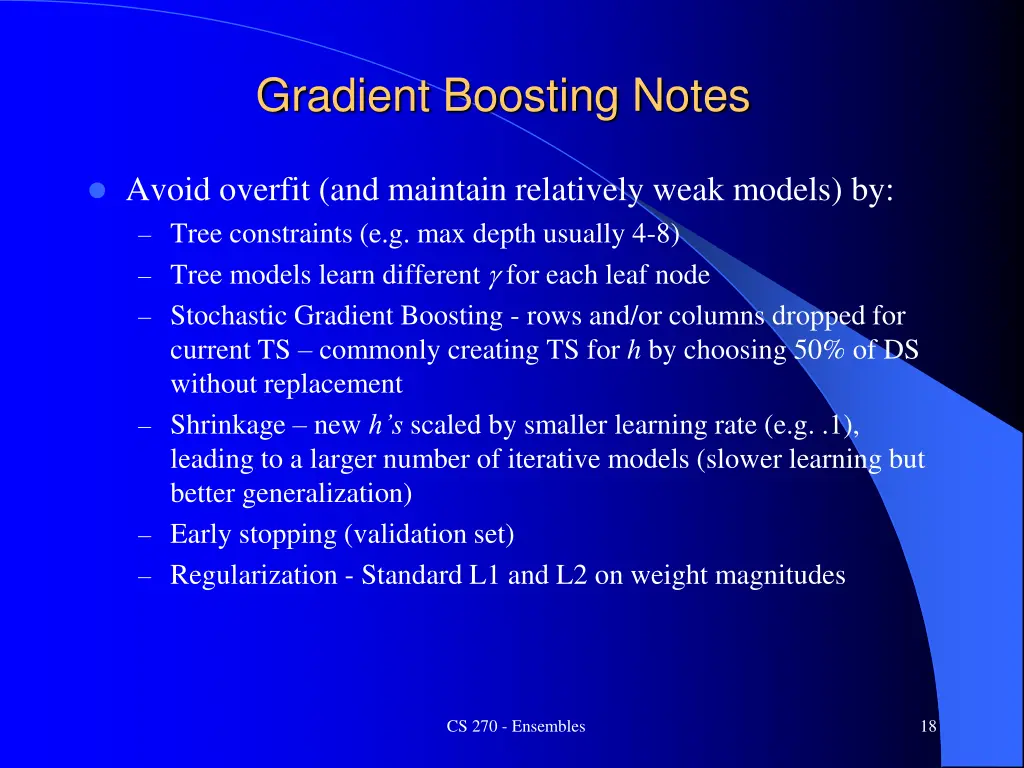 gradient boosting notes
