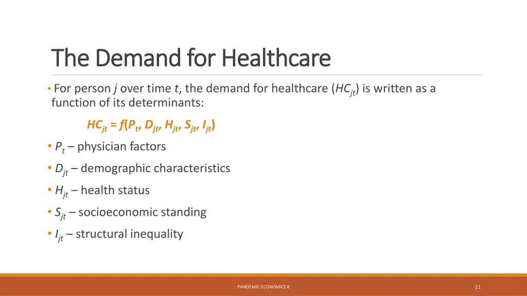 the demand for healthcare the demand