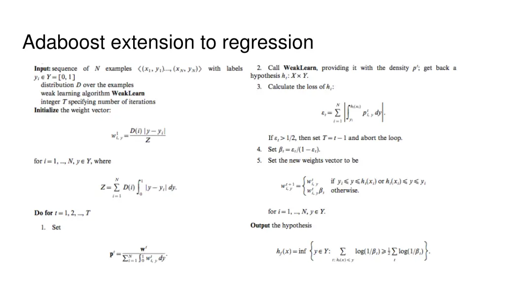 adaboost extension to regression