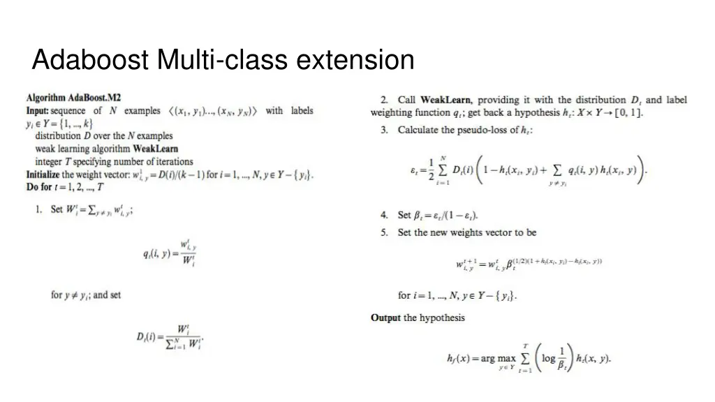 adaboost multi class extension 1