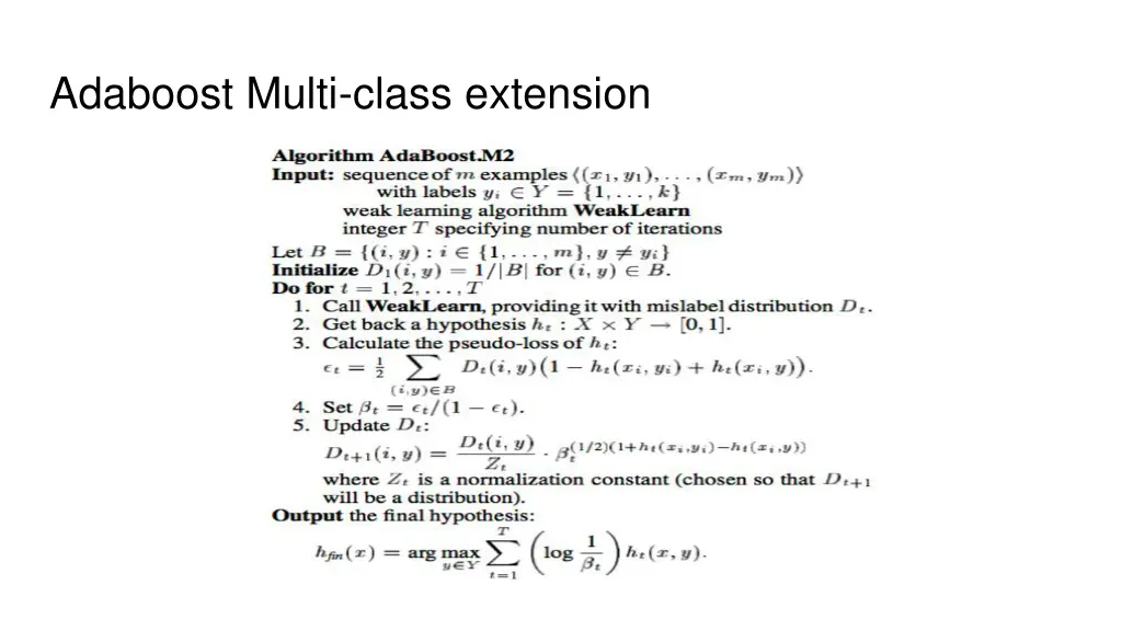 adaboost multi class extension 2