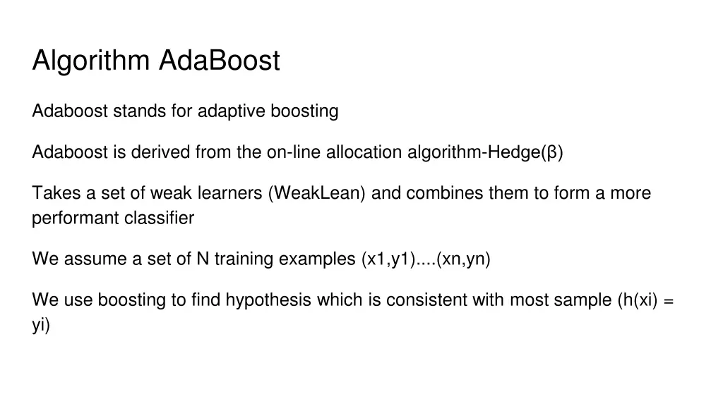 algorithm adaboost