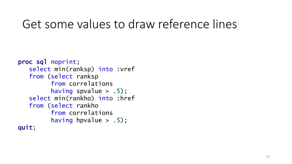 get some values to draw reference lines