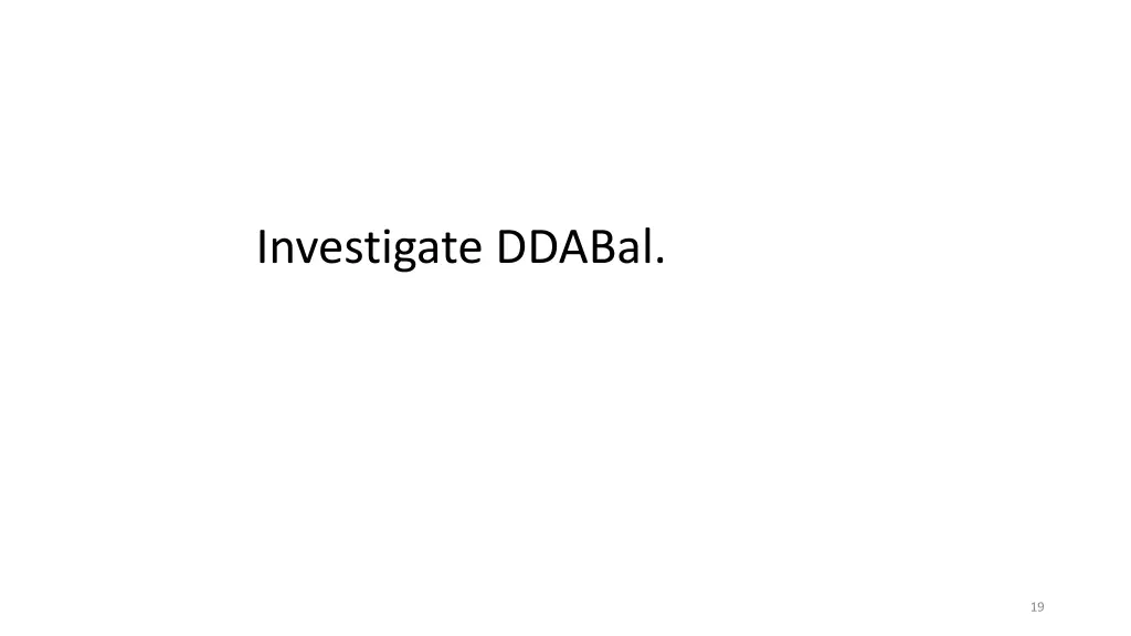 investigate ddabal