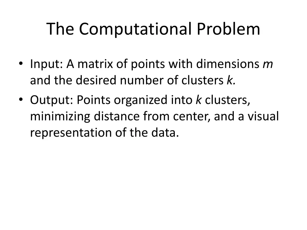 the computational problem