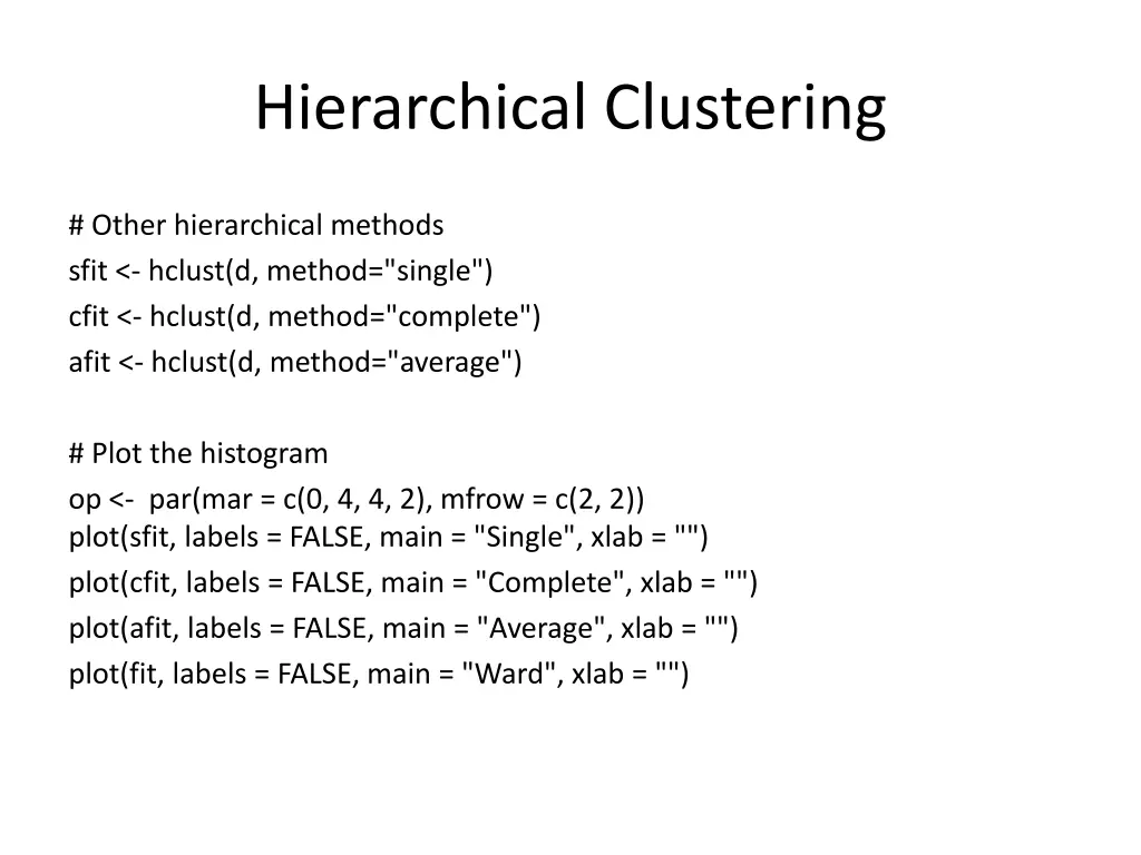 hierarchical clustering 1