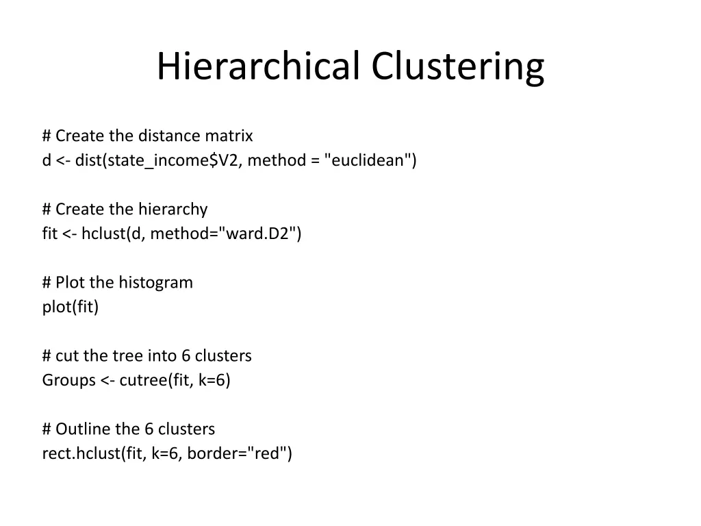 hierarchical clustering