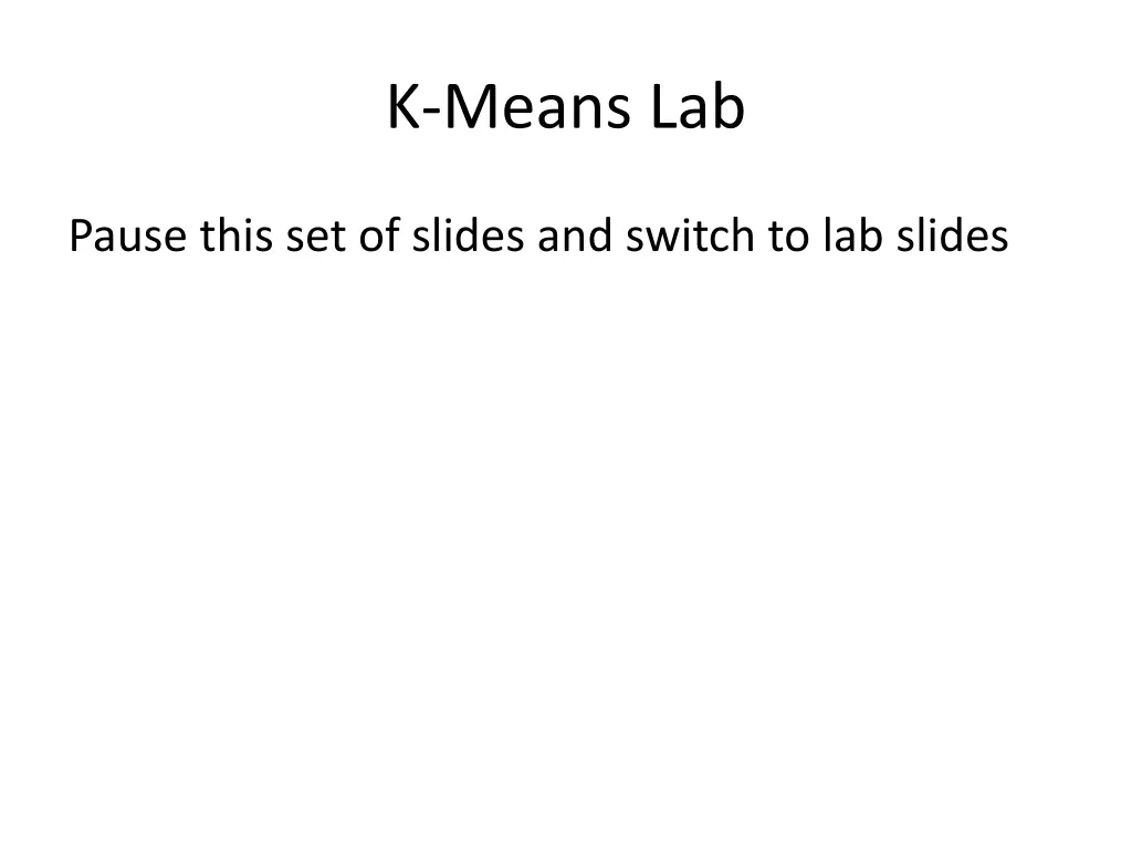 k means lab