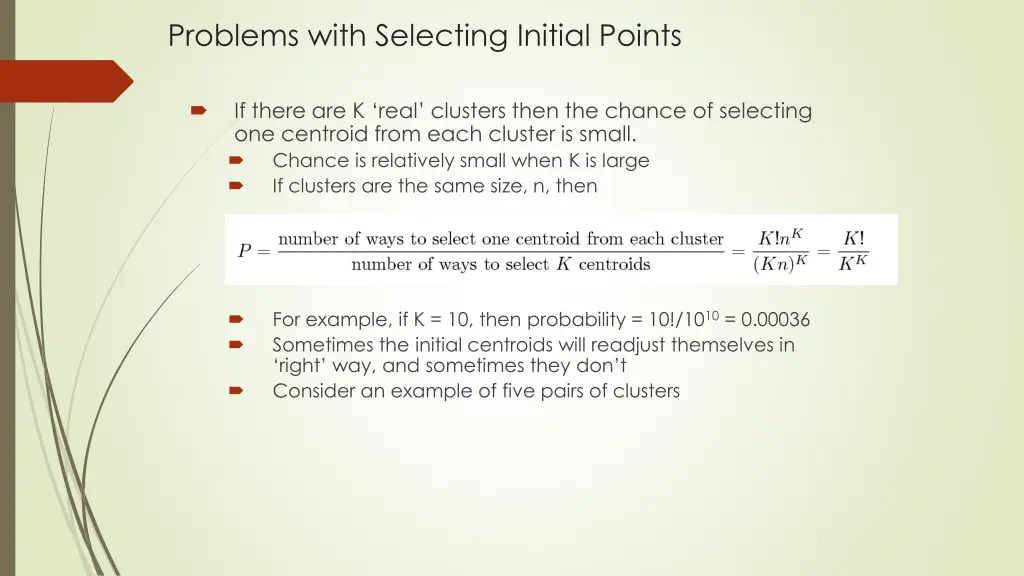 problems with selecting initial points