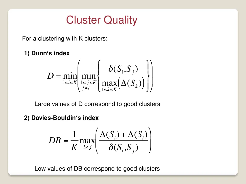 cluster quality
