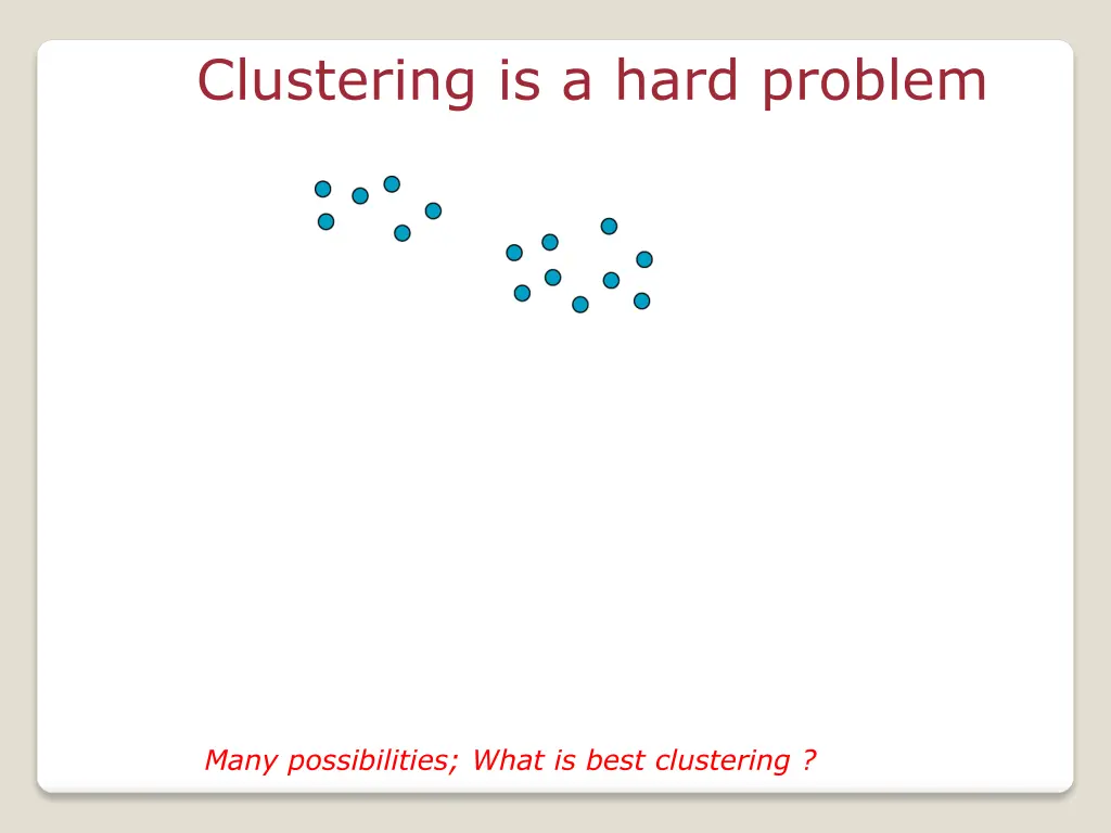 clustering is a hard problem