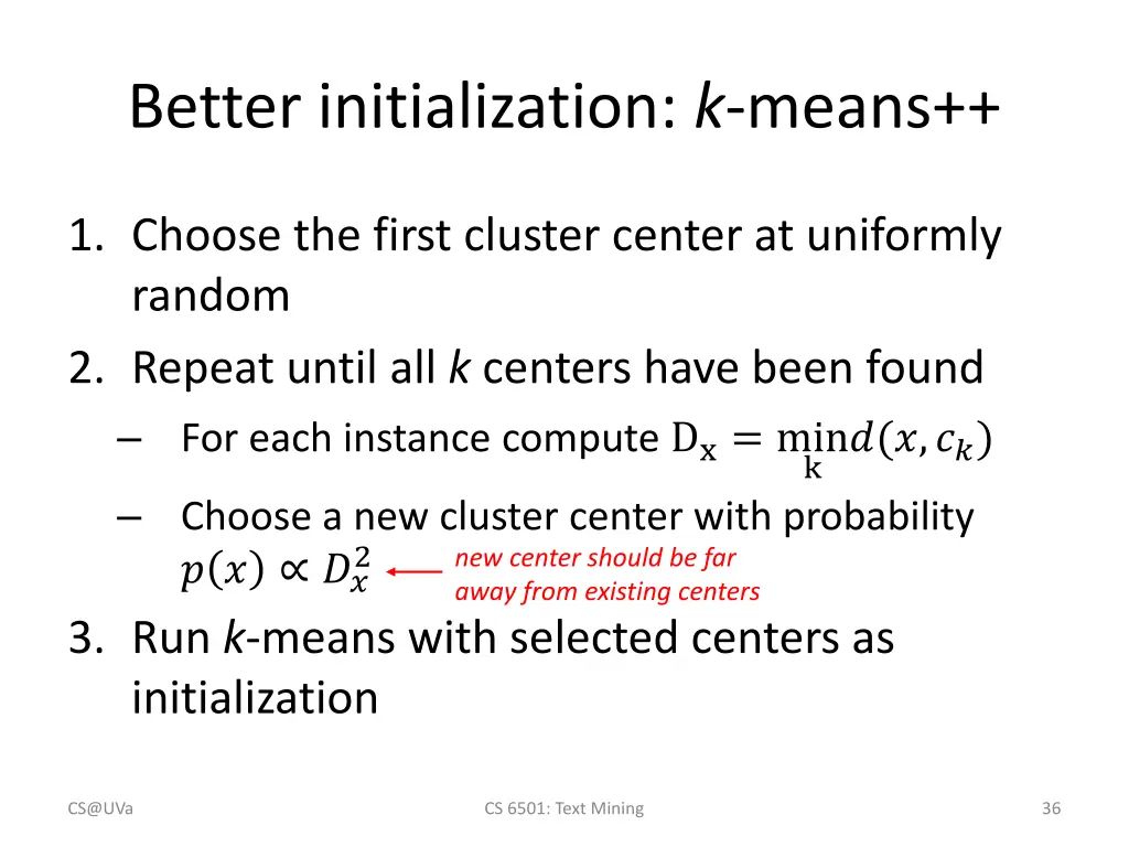 better initialization k means