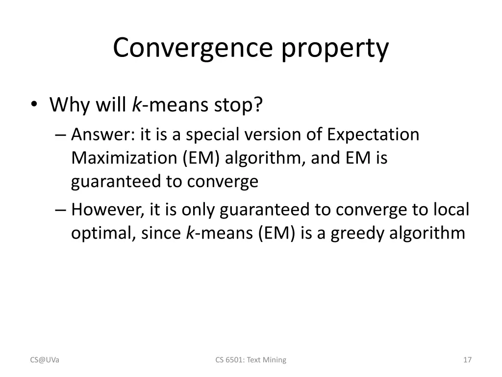 convergence property