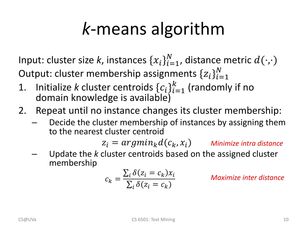 k means algorithm