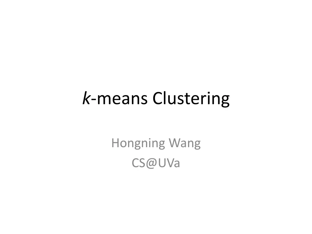 k means clustering