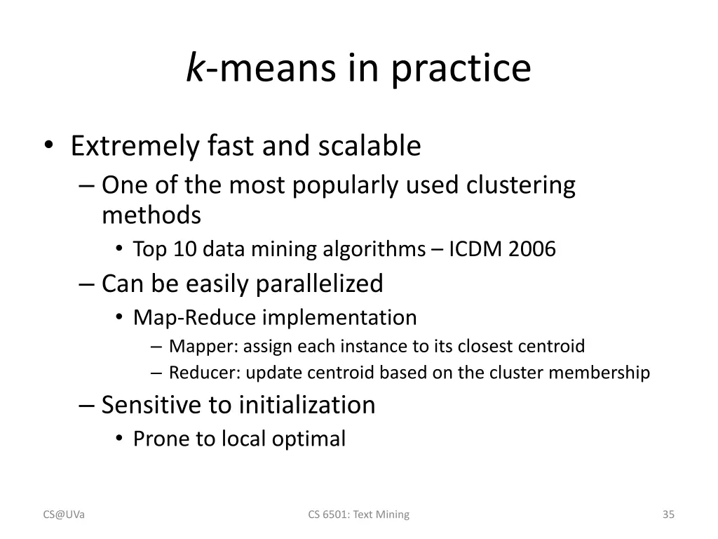 k means in practice