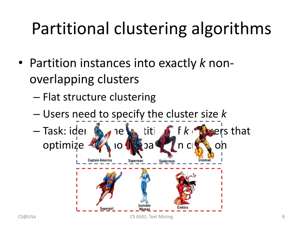 partitional clustering algorithms
