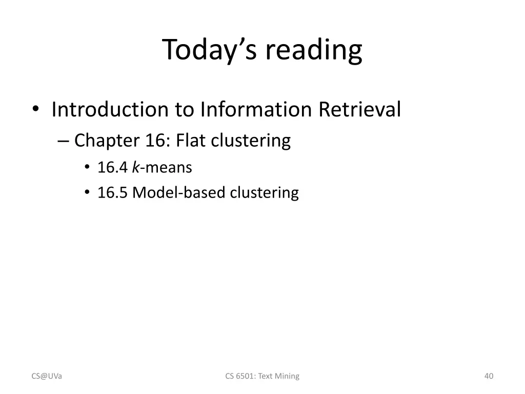 today s reading