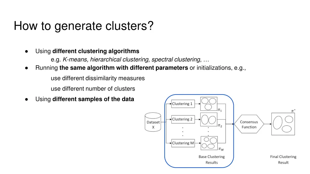 how to generate clusters