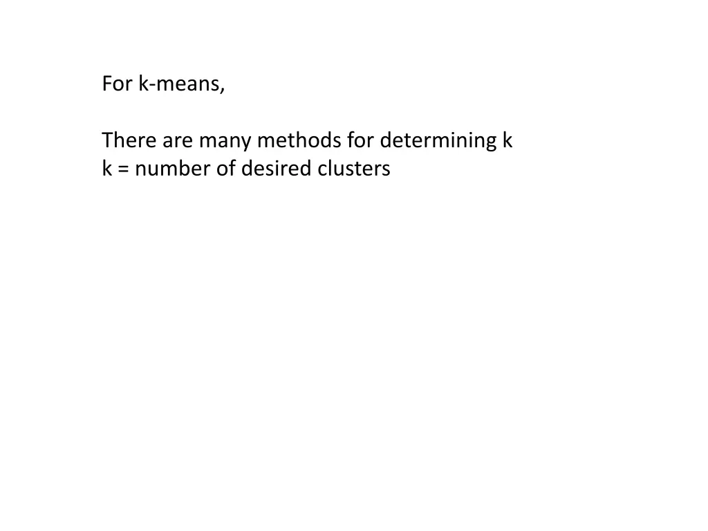 for k means