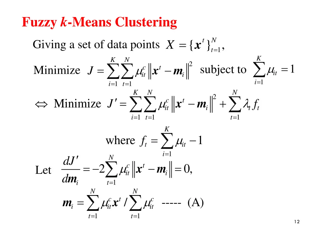 fuzzy k means clustering