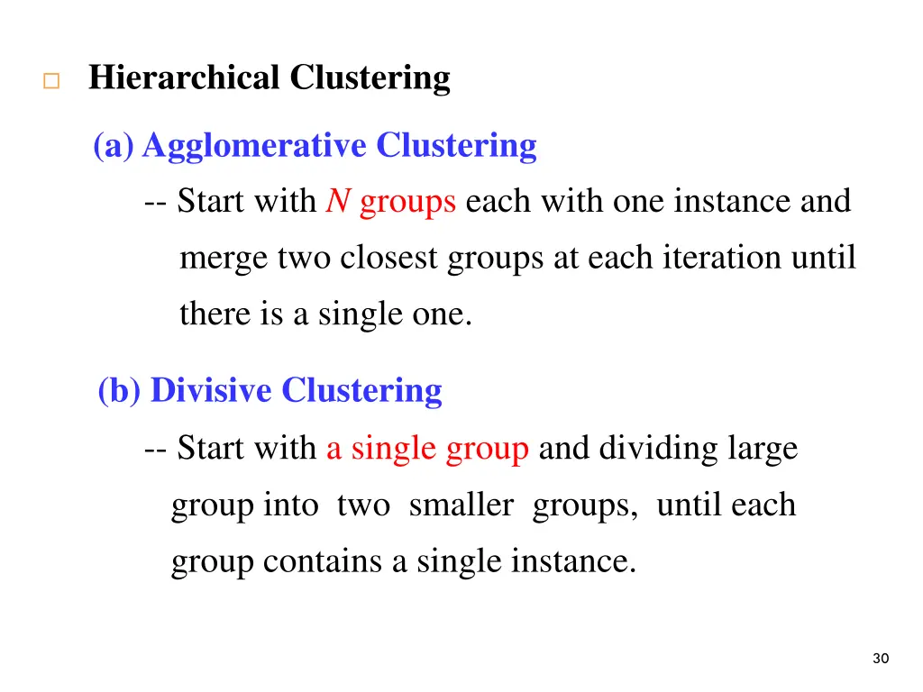 hierarchical clustering