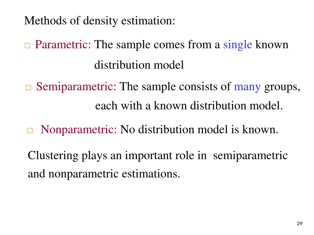 methods of density estimation 1