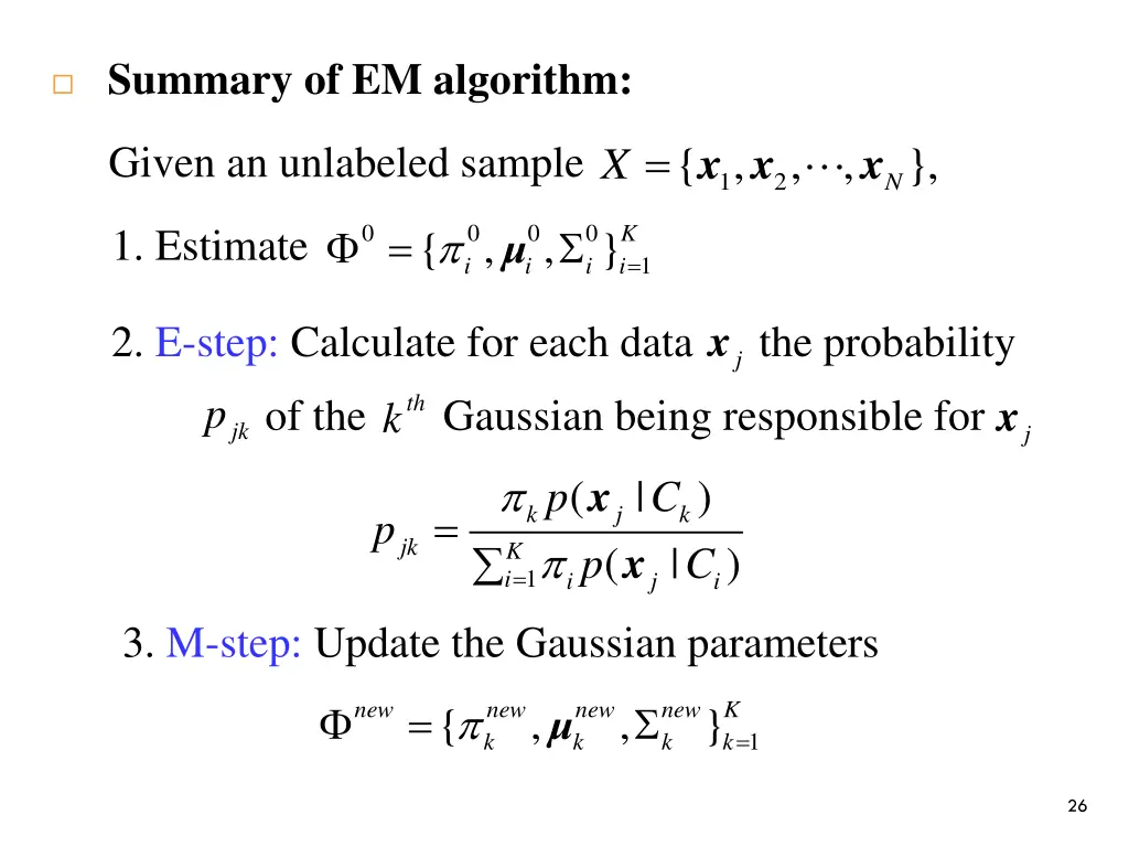 summary of em algorithm