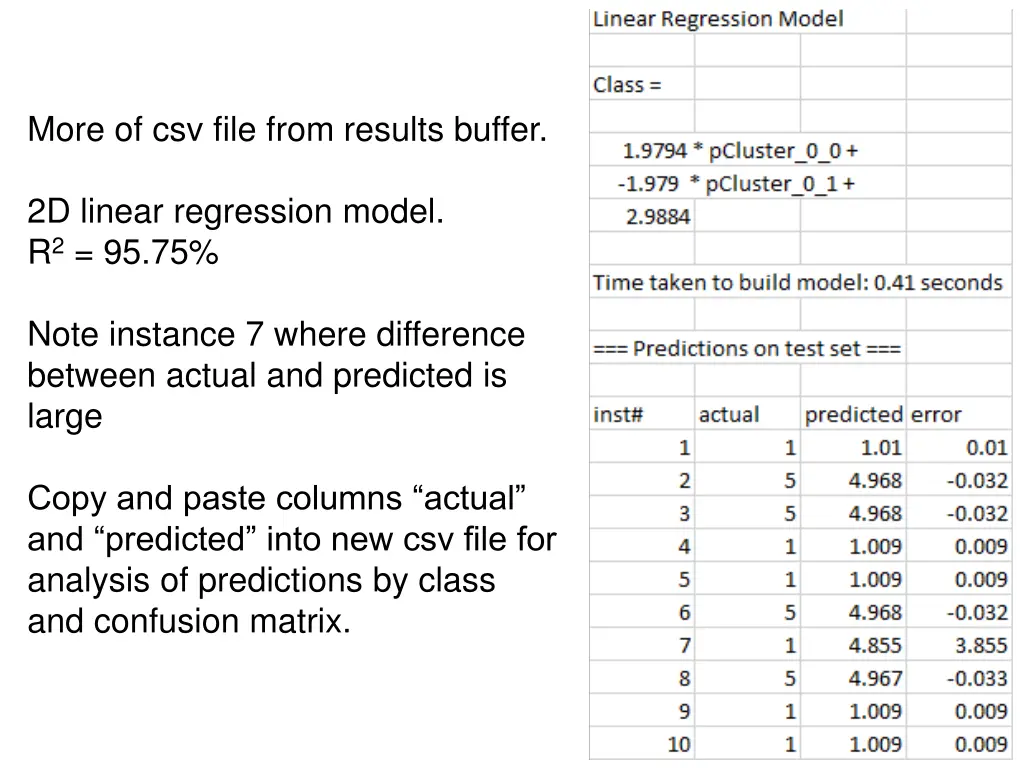 more of csv file from results buffer