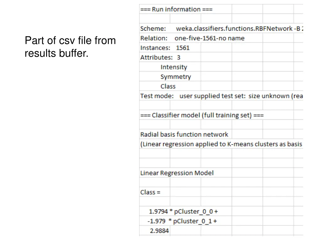 part of csv file from results buffer