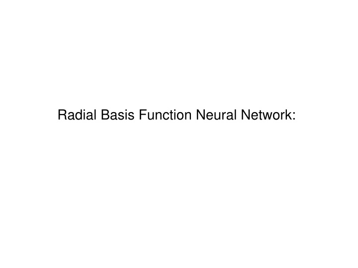 radial basis function neural network