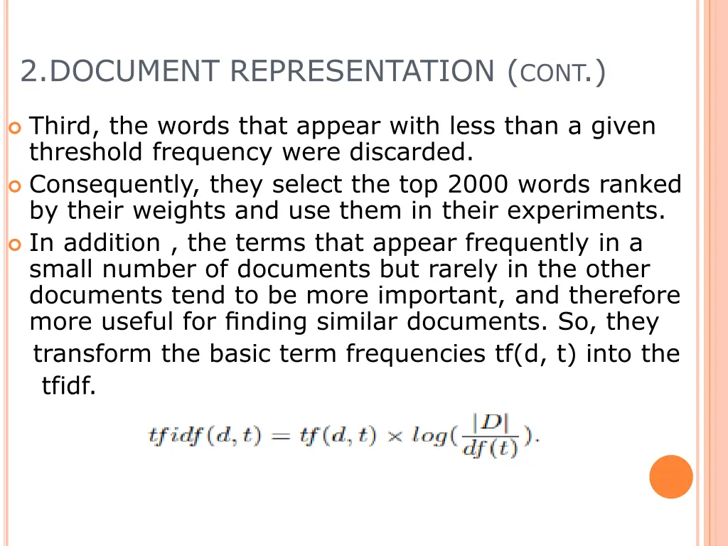 2 document representation cont 1