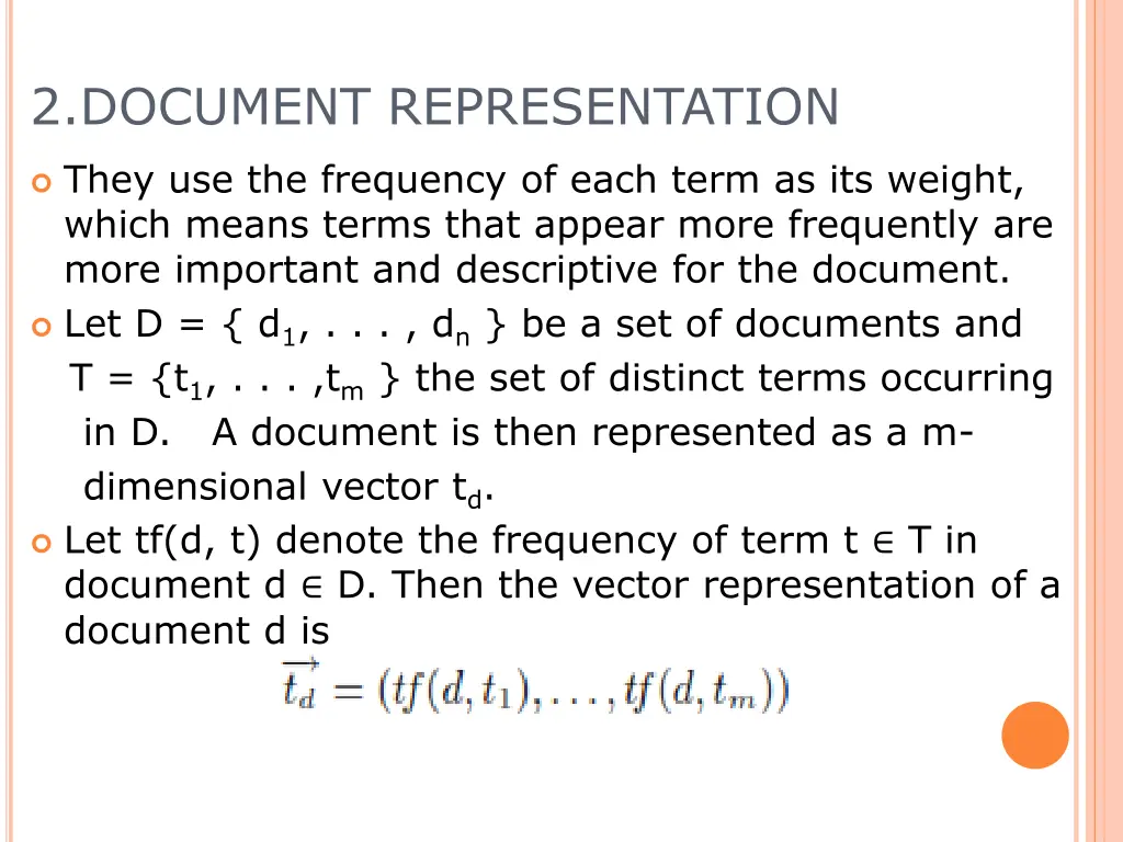 2 document representation