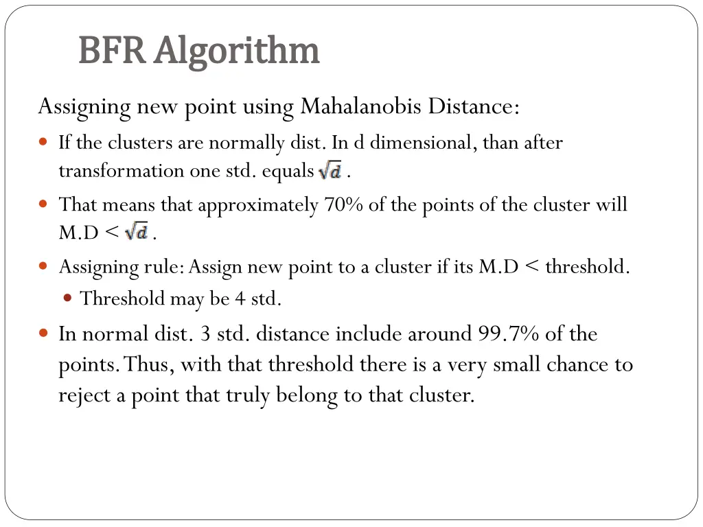 bfr algorithm bfr algorithm 11
