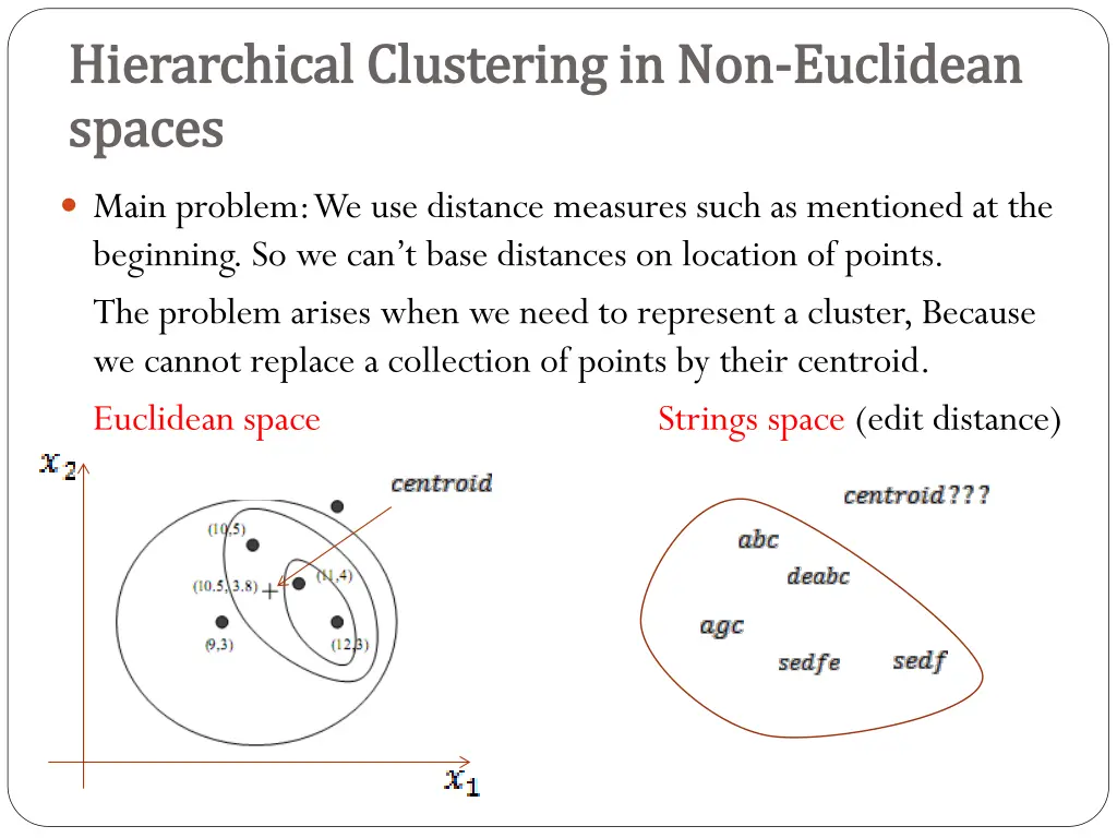 hierarchical clustering in non hierarchical