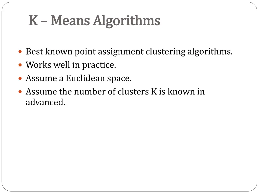 k k means algorithms means algorithms