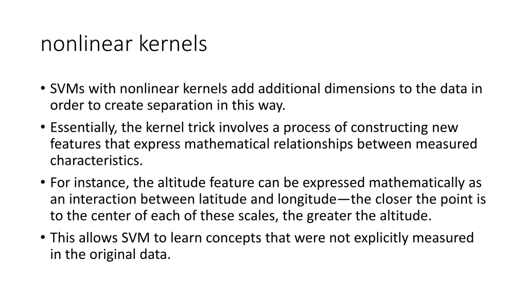 nonlinear kernels