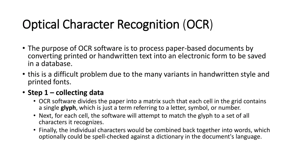 optical character recognition optical character