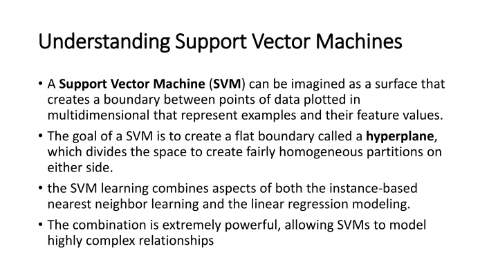 understanding support vector machines