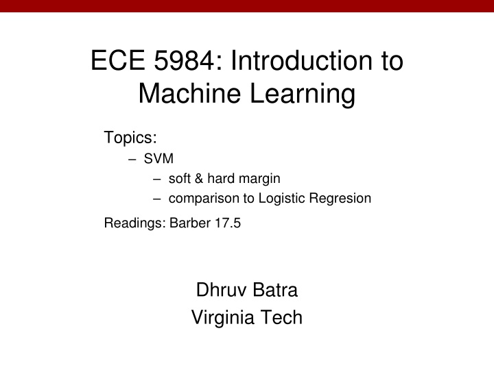 ece 5984 introduction to machine learning