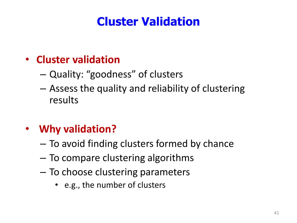 cluster validation