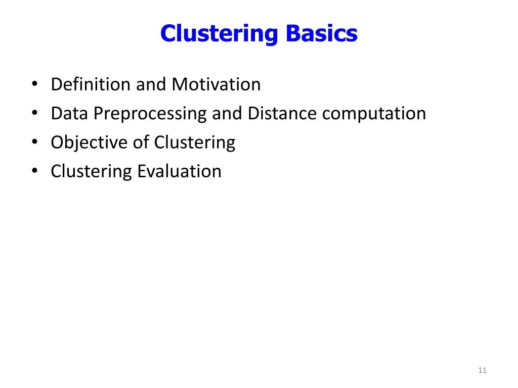 clustering basics 1