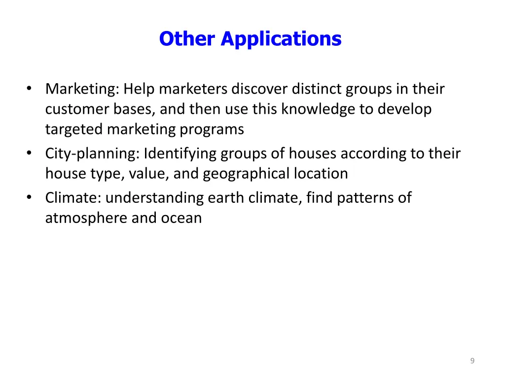 other applications