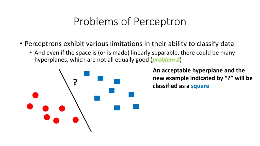 problems of perceptron 3