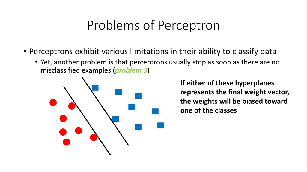 problems of perceptron 7